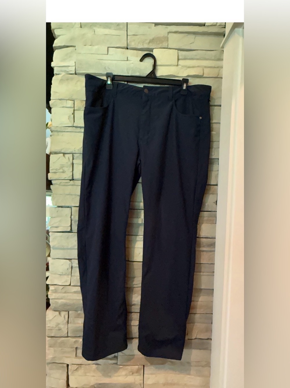 One Day Away Stretch 5 Pocket Pants Mens 36x30 Navy Blue